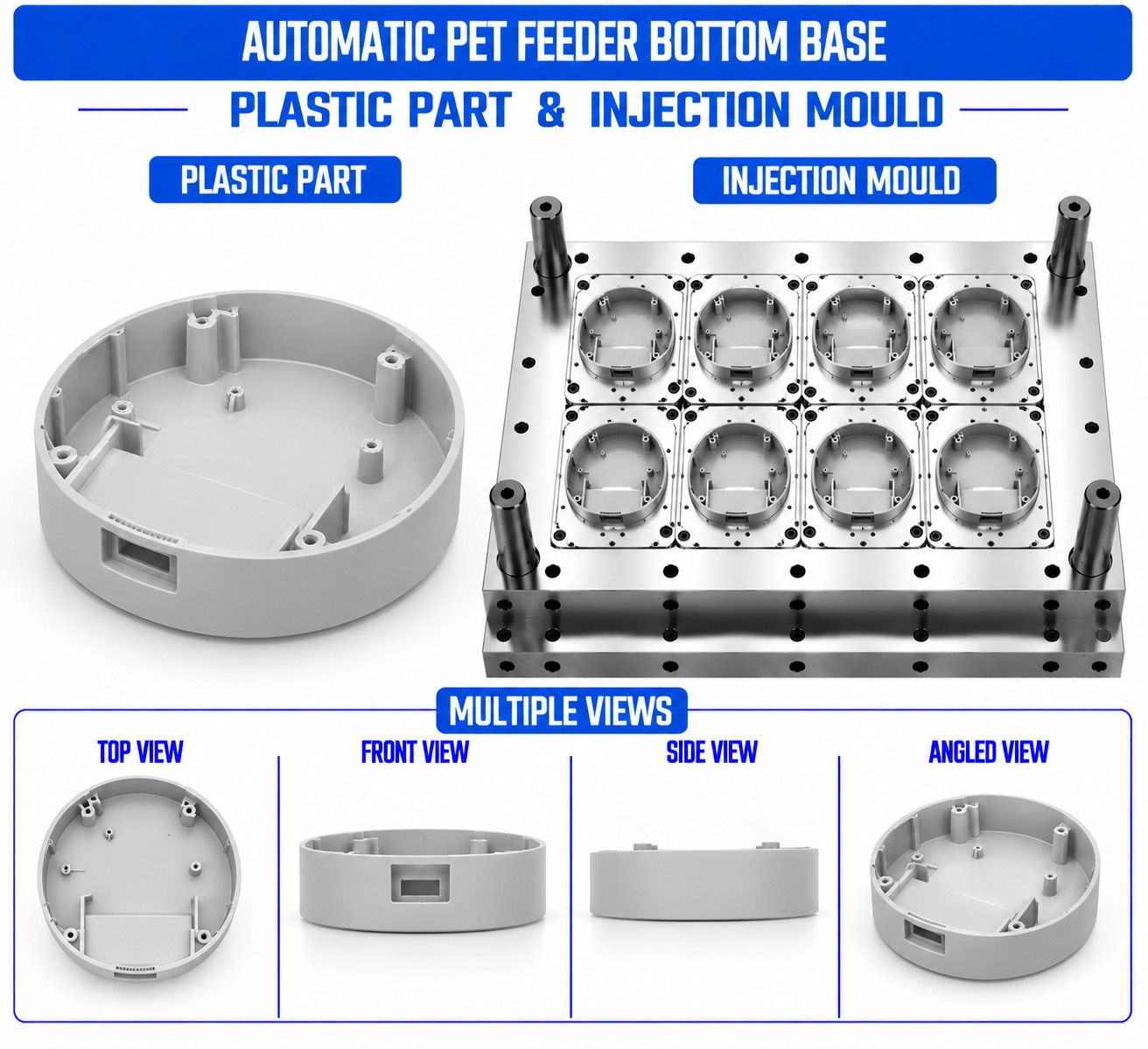 Automatic Pet Feeder Plastic Bottom Base Mould and Moulding Service